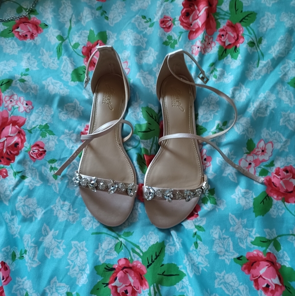 Jewel Badgley Tessa flat evening sandals size 8 - Picture 4 of 4